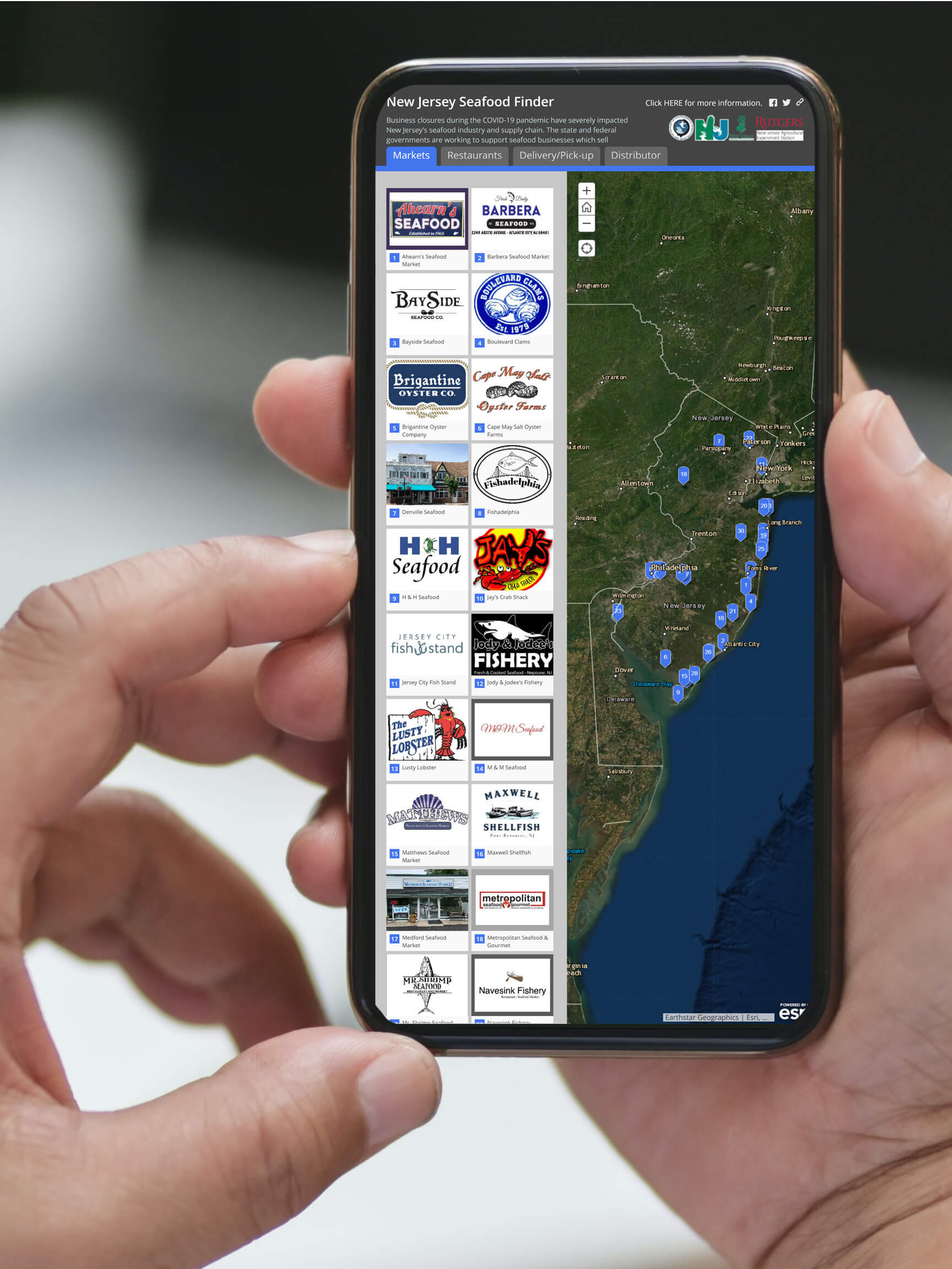 Seafood Finder Web App