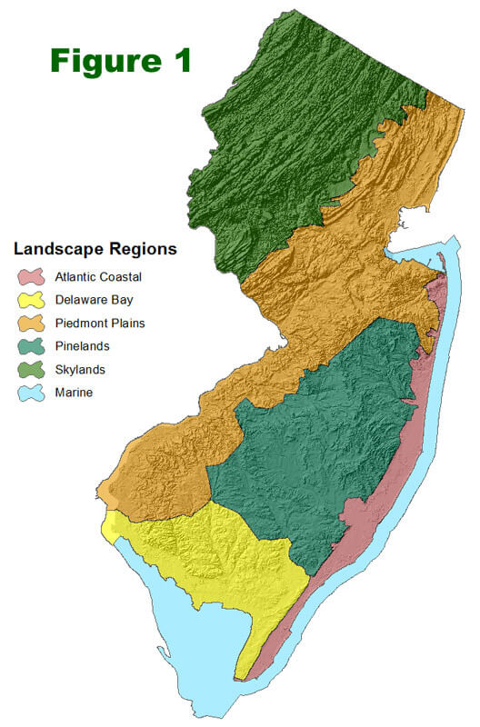 Landscape regions map