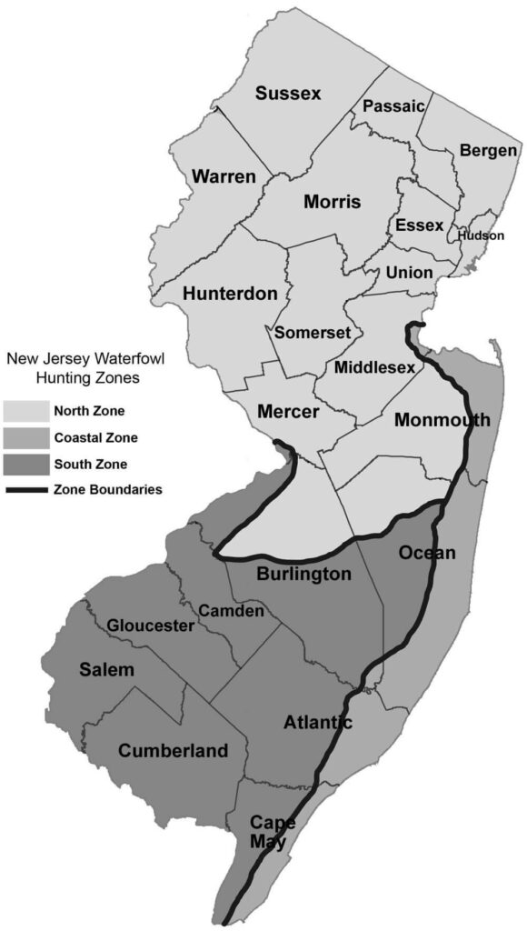 NJDEP Fish & Wildlife Migratory Bird Hunting Zones and Closure Areas