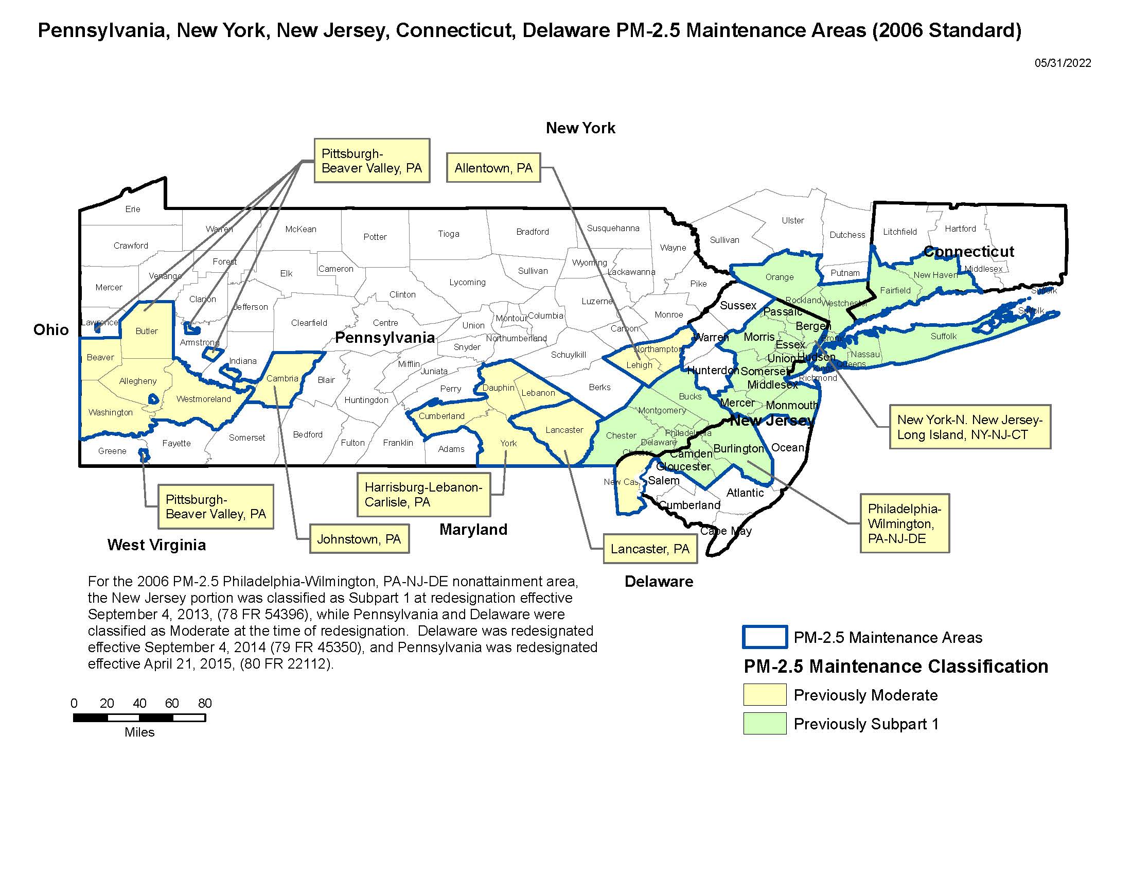 NJDEP Air Planning NAAQS and Attainment Area Status