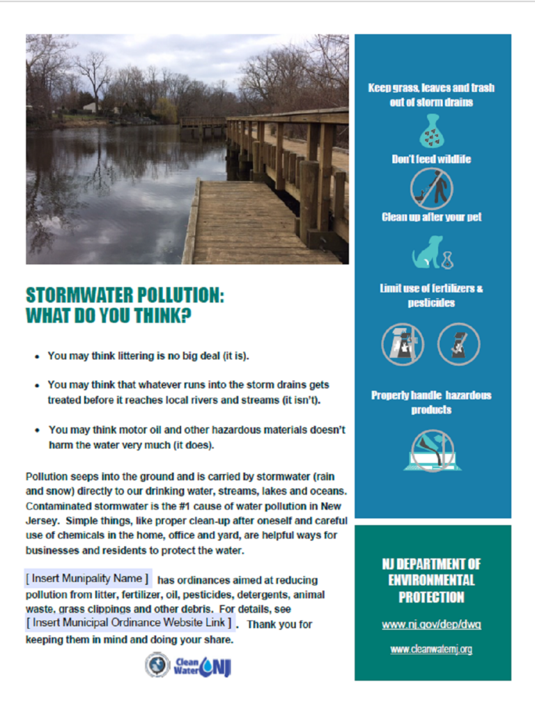 picture of stormwater pollution handout
