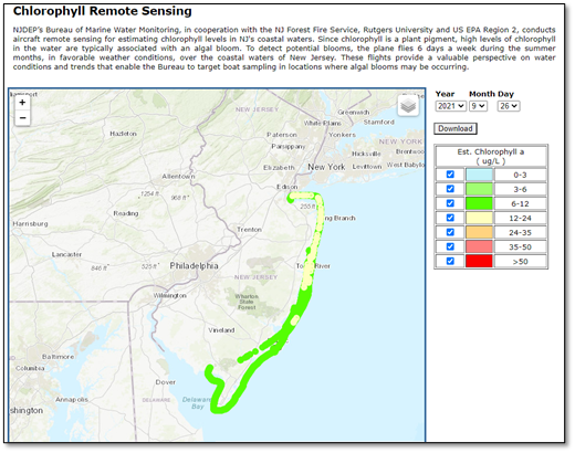 NJDEP| Division of Science and Research | Estuarine Algal Conditions