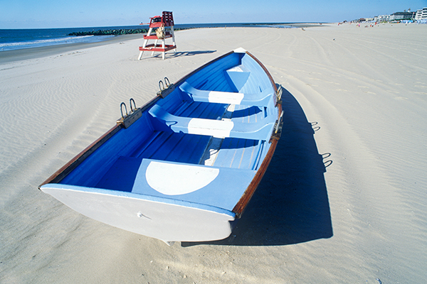 nj beach rowboat