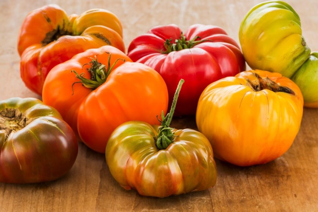 Heirloom tomatoes grown in New Jersey.