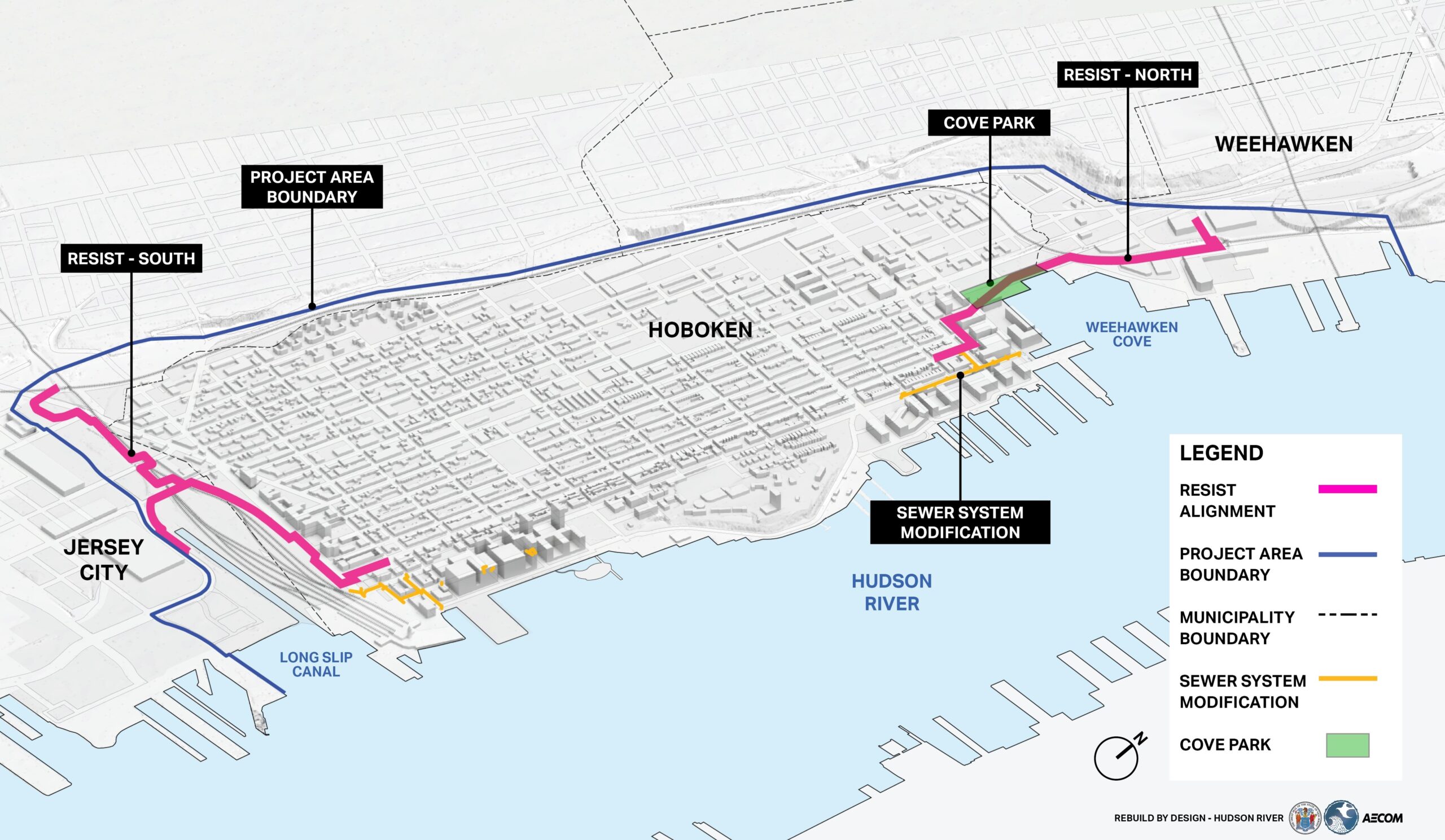 Jersey City, Hudson River, NJ, & Map