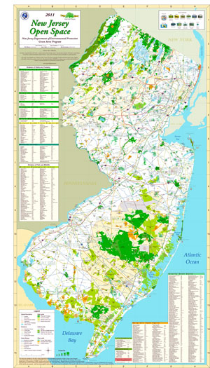 Map of open space in NJ