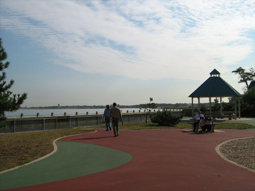 Photo of Firefighters Park on Raritan Bay in Union Beach, NJ, an area improved with Green Acres funding