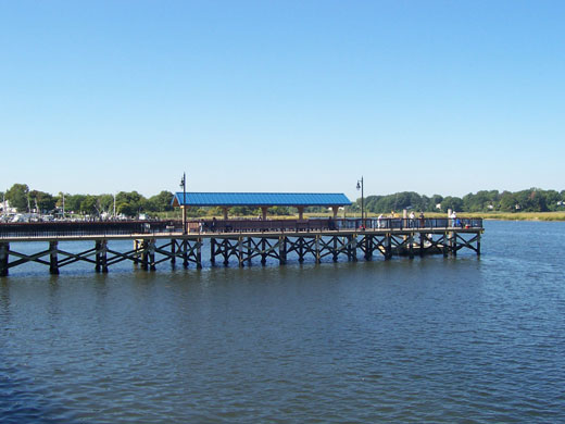 The rebuilt Ralph Pier in the Raritan Bay at Keyport