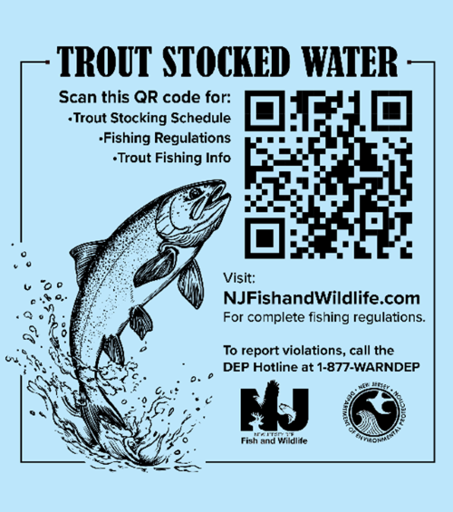 NJDEP Fish & Wildlife Trout Stocked Water Poster