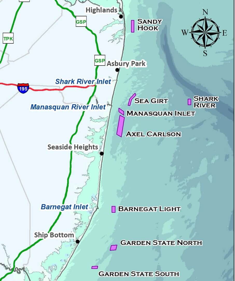 SANDY HOOK TO BAYHEAD/MANASQUAN FISHING SPOTS - New Jersey GPS