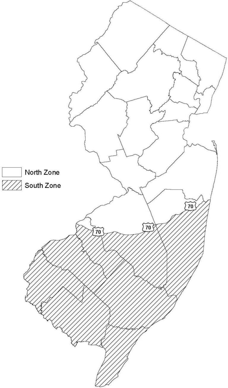 NJDEP Fish & Wildlife Migratory Bird Hunting Zones and Closure Areas