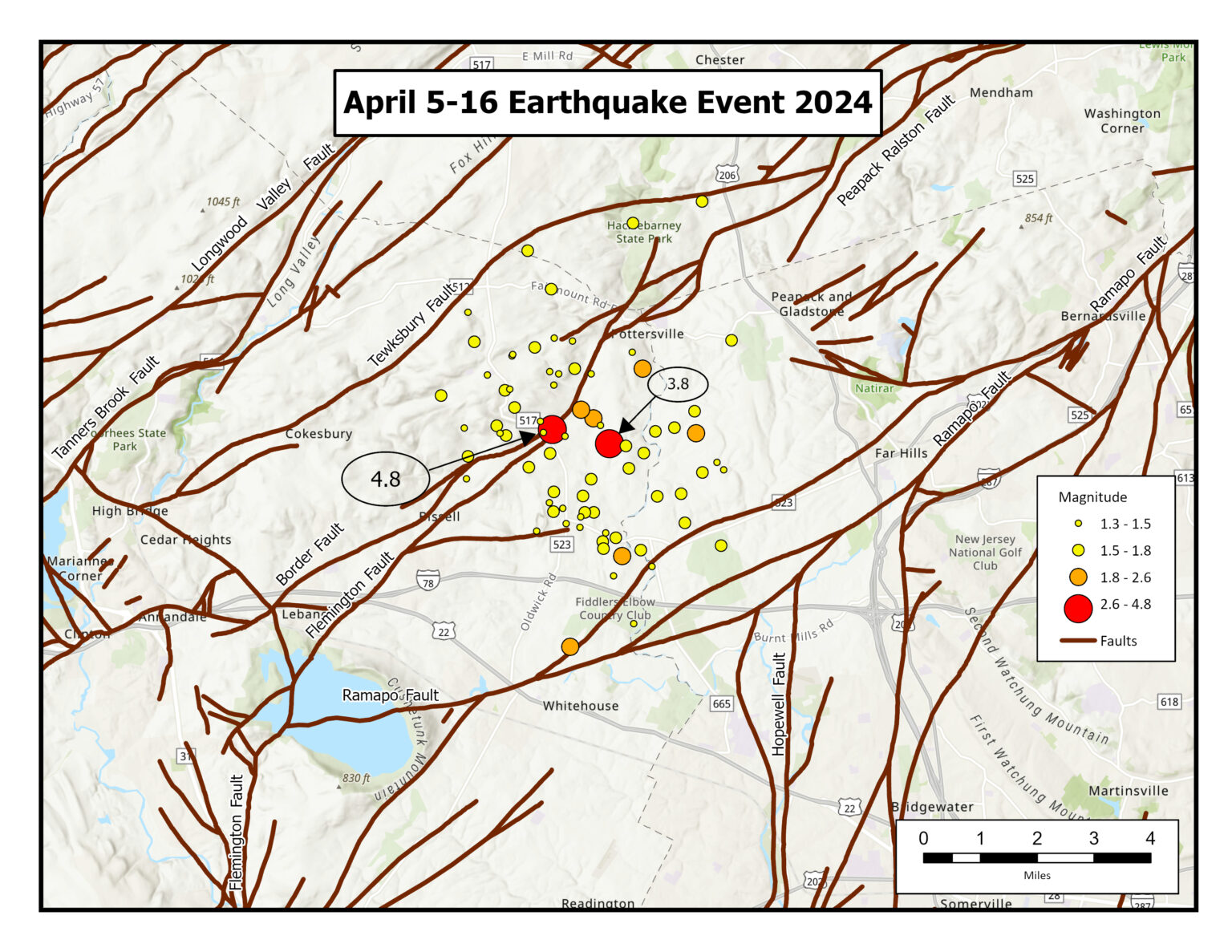 NJDEP NJ Geological Survey 4/5/2024 NJ Earthquake