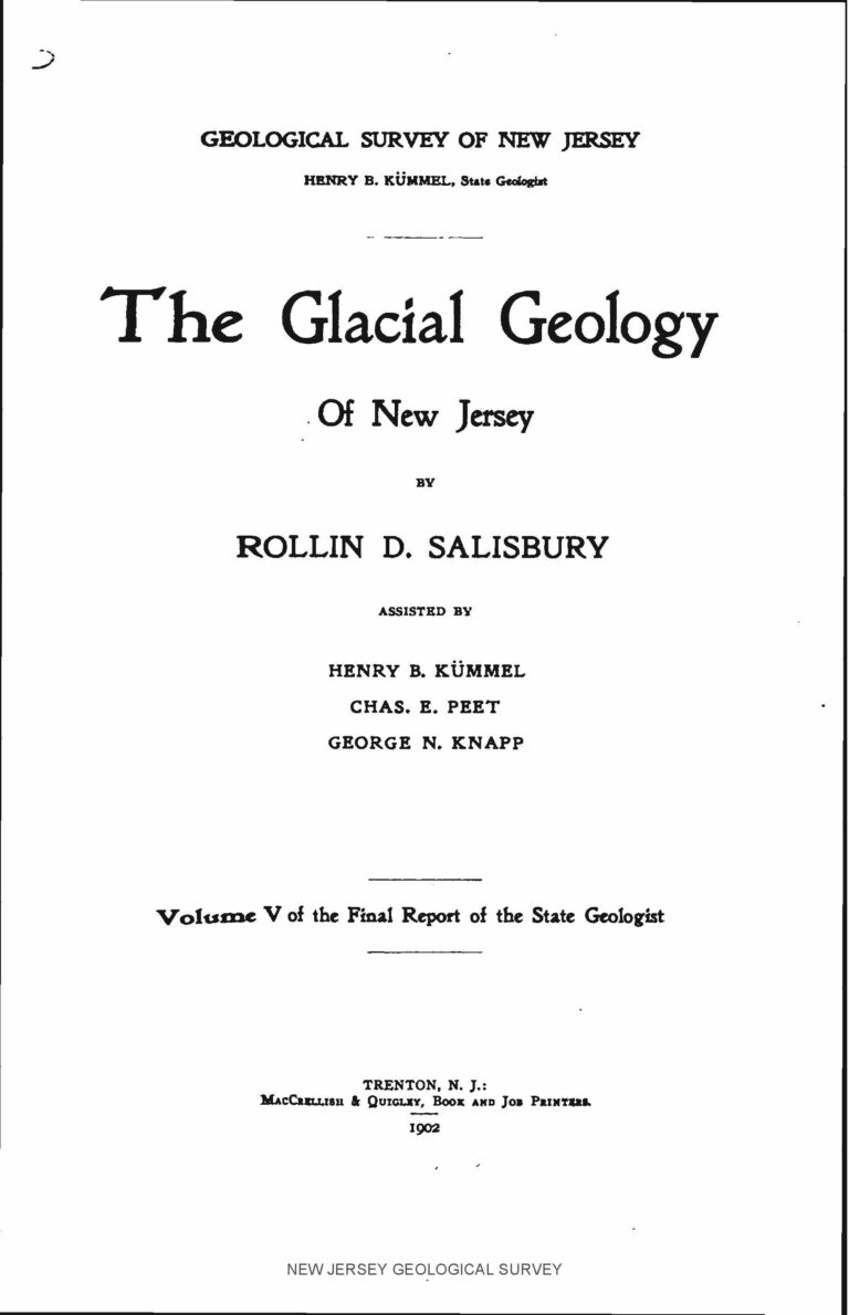 NJDEP| NJ Geological Survey | Historical Technical Reports