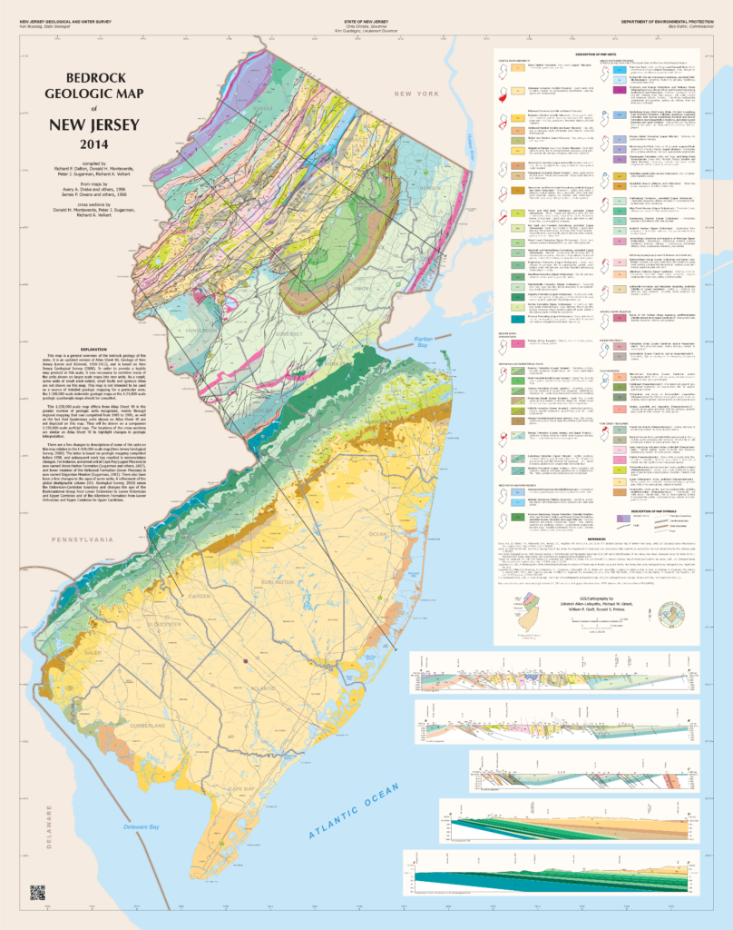 Geology Map Surface Geology Map - Bedrock Geologic Map Of New Jersey 2014 808x1024