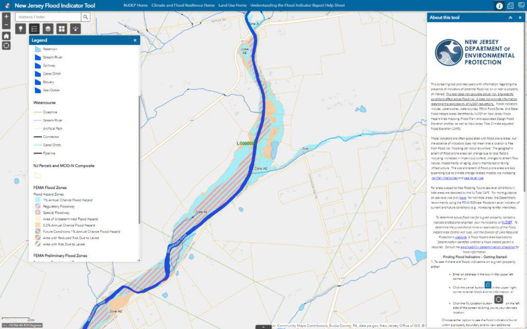 NJDEP| Remembering Superstorm Sandy | Flood Indicator Tool