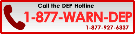 Photo of WarnDEP phone number logo