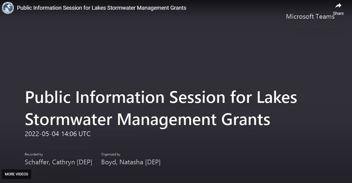 NJDEP Watershed & Land Management Public Information Session for